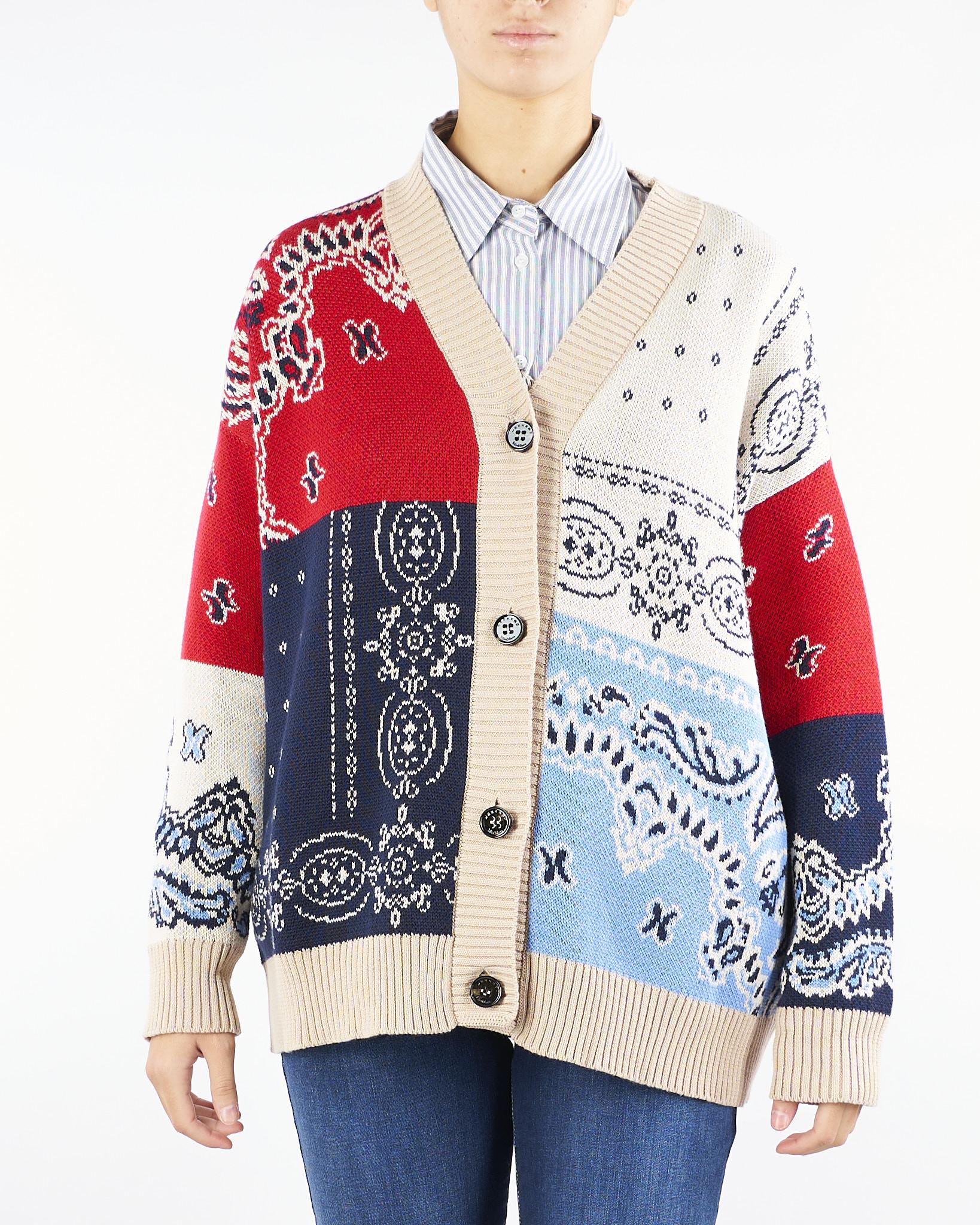 Cardigan Multicolor over in filato jacquard BAOBAB 1 MAX MARA WEEKEND 