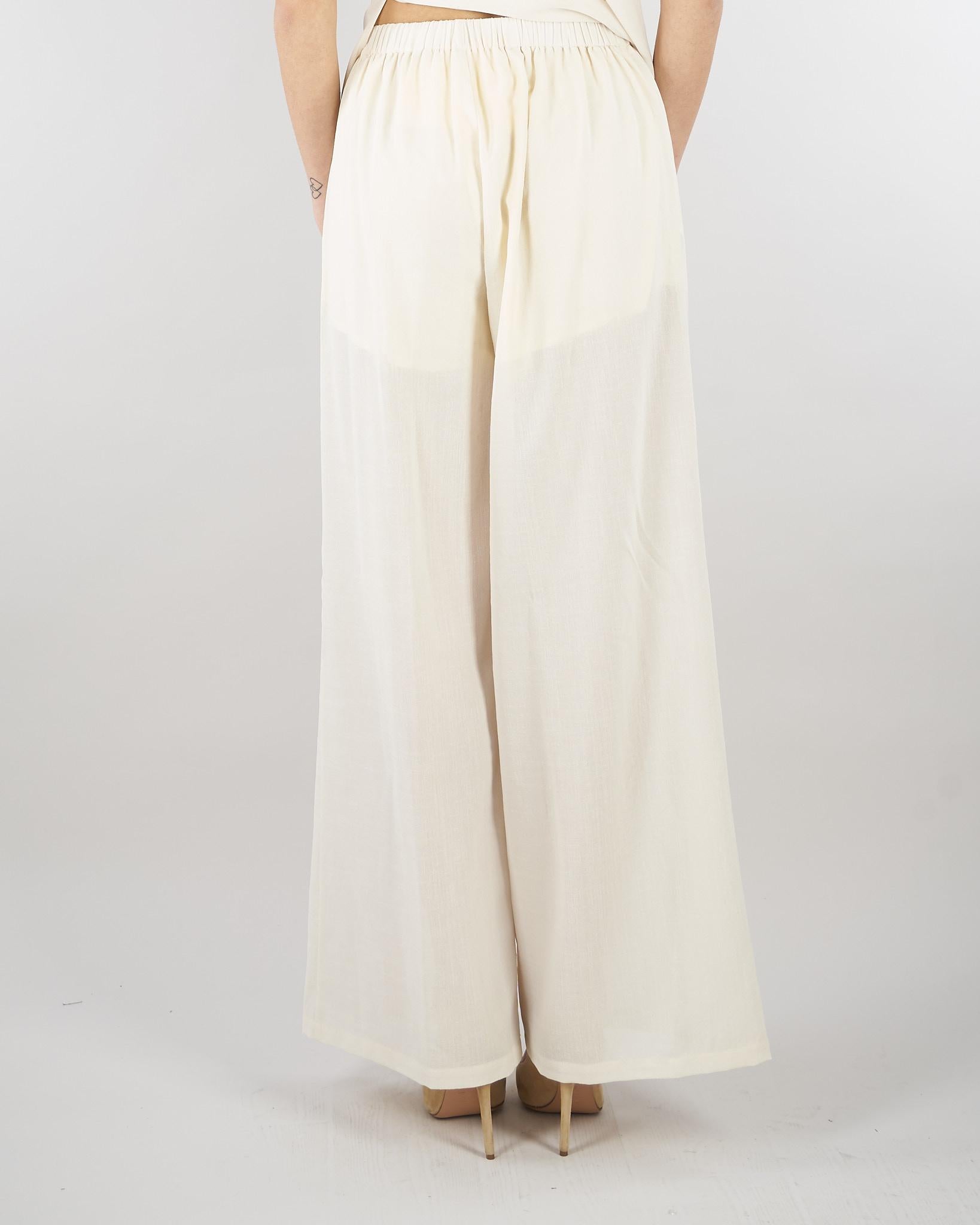 Pantalone Panna wide leg con elastico SS260135 2 ELEH 