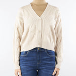 Cardigan Beige in lana e cachemire a trecce ALADINO 2 MAX MARA STUDIO 