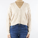 Cardigan Beige in lana e cachemire a trecce ALADINO 2 MAX MARA STUDIO 