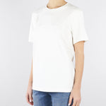 T-shirt Gesso con ricamo logo MA68P61E2 270 ELISABETTA FRANCHI 