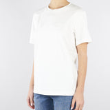 T-shirt Gesso con ricamo logo MA68P61E2 270 ELISABETTA FRANCHI 