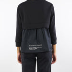 Maglia Nero in felpa con dettagli in popeline MD00656E2 110 ELISABETTA FRANCHI 