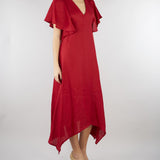 Abito Rosso in lino SP5LE042 4031 ICONA 