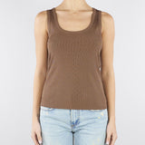 Top Nocciola in jersey lucido con strass all over MLMORATABLING 1 MARELLA 