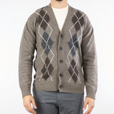 Cardigan Tortora con motivo Rombi A056F002 U281 PAOLO PECORA 
