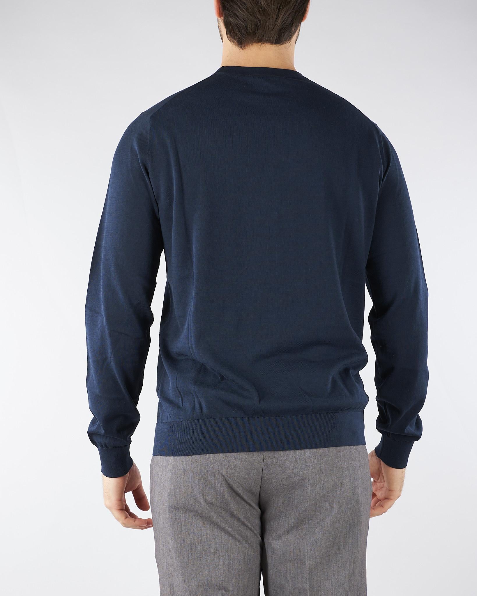 Maglia Blu in puro cotone Ultrafine DK17035 89 DIKTAT 
