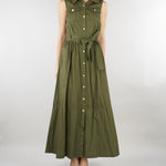 ABito Verde chemisier in cotone NS032 37 NO SECRETS 