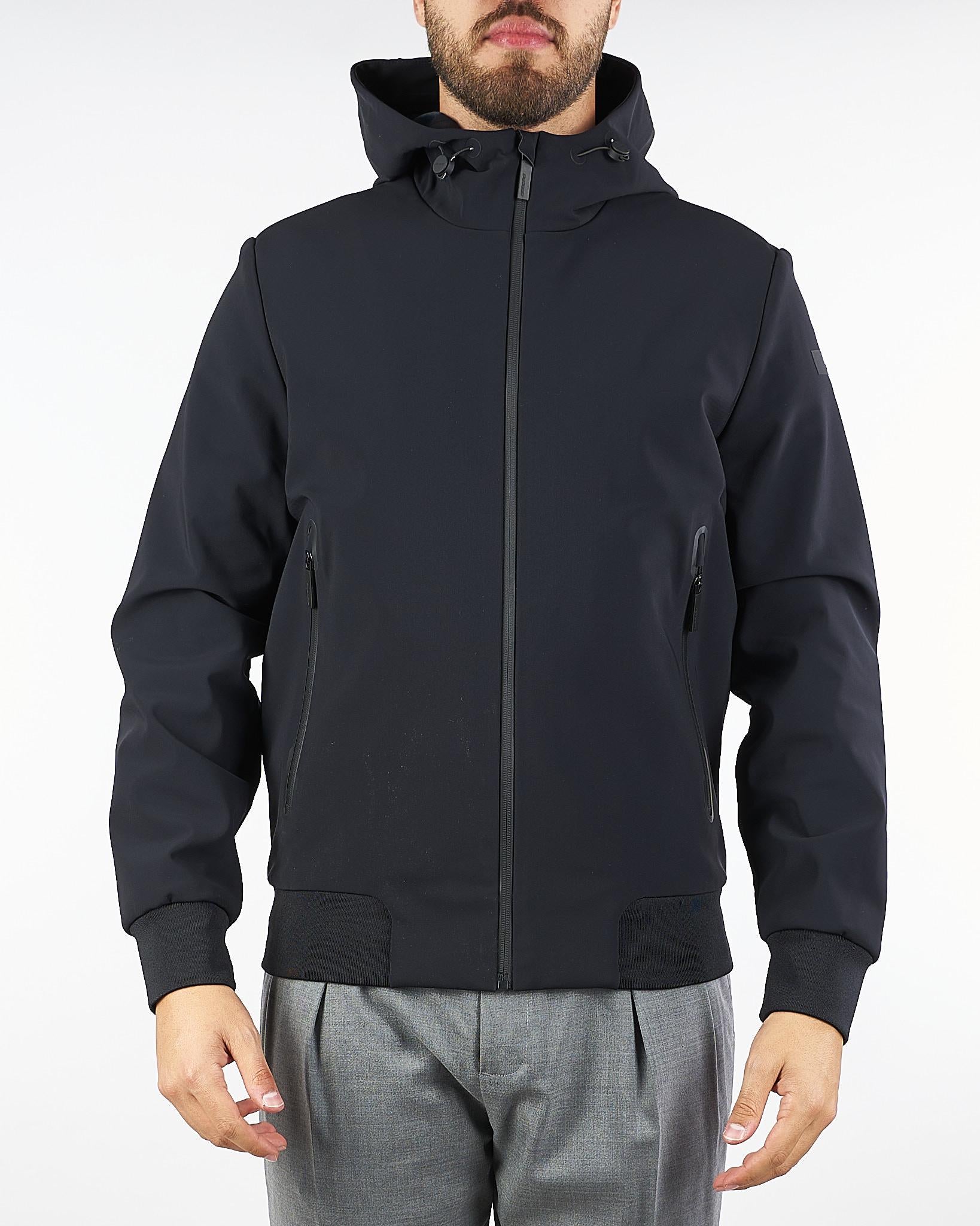 Giubbotto Nero Surflex Winter Thermo Hood Zip Jkt W25044 10 RRD 