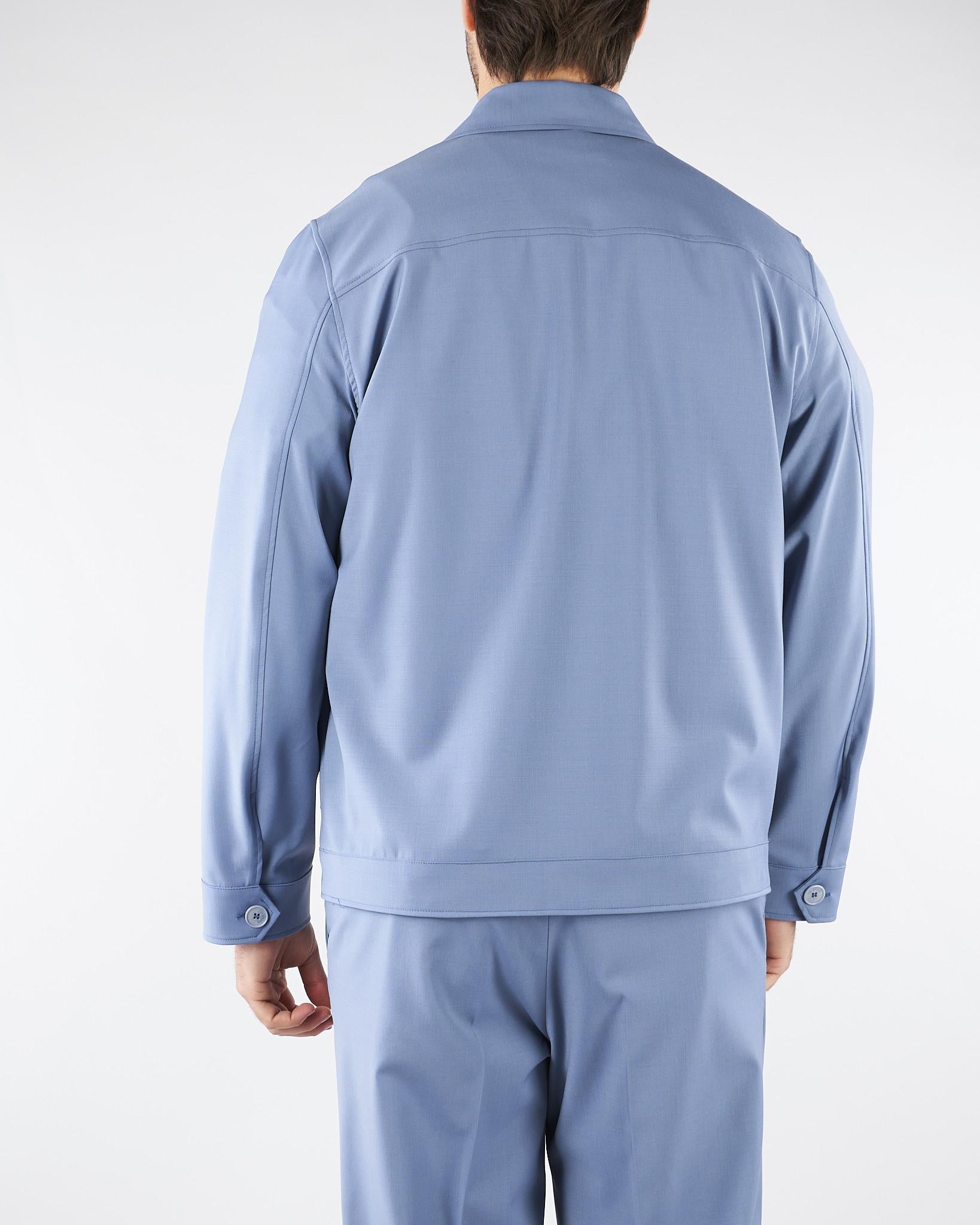 Overshirt Celeste in fresco lana GIU3670 18 I'M BRIAN 