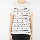 T-shirt in cotone e lino