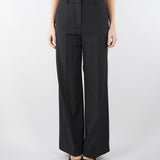 Pantalone palazzo Nero in tela di lana WKDVISIVO 2 MAX MARA WEEKEND 
