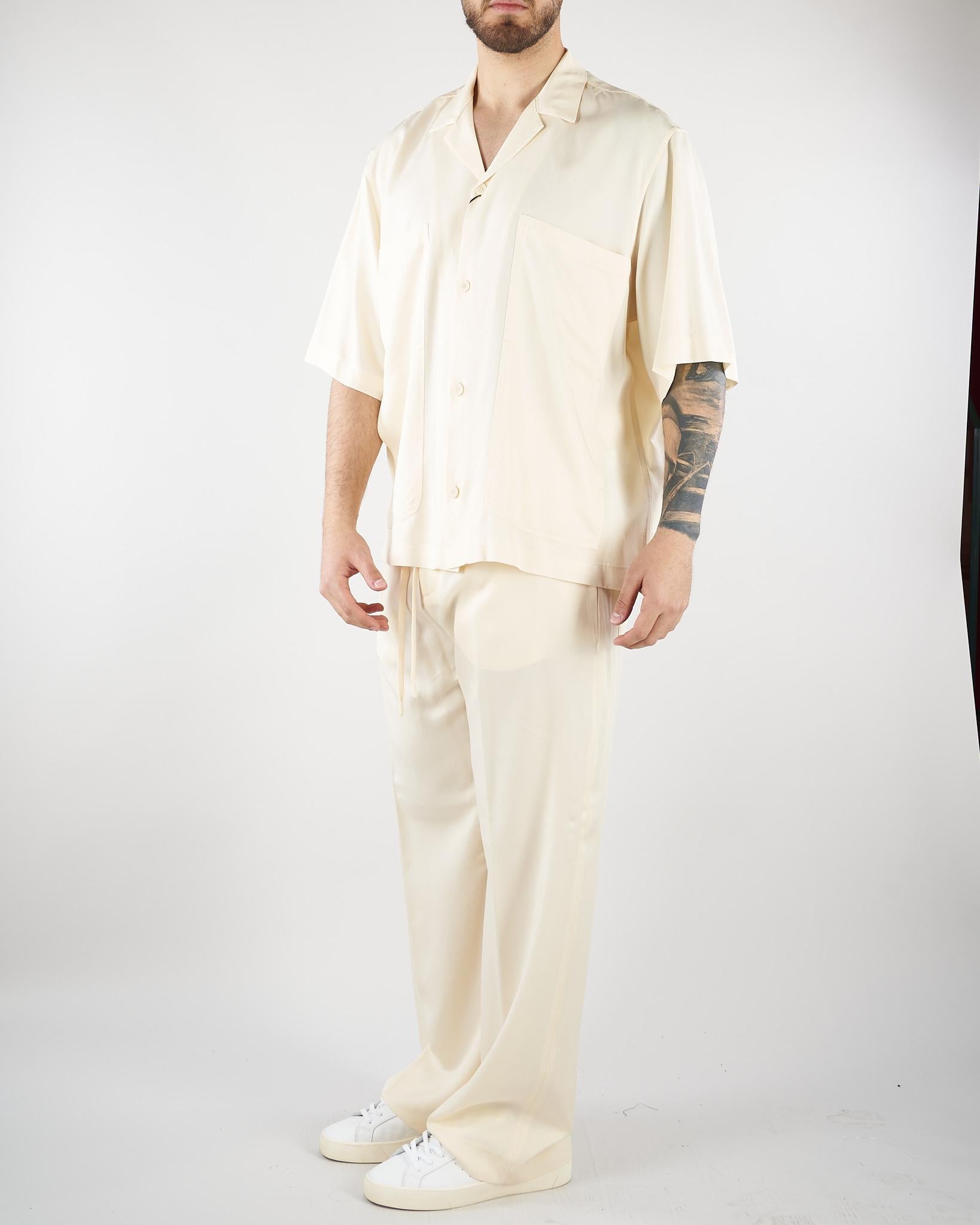 Camicia Panna in tessuto fluido Relaxed fit CA3626 2 I'M BRIAN 
