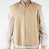 Gilet Beige in cotone Oversize CA3654 45 I'M BRIAN 