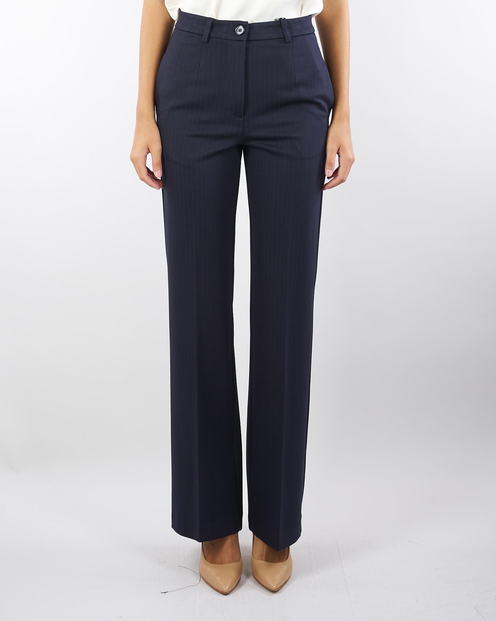 Pantalone gessato con gamba dritta TF0264 89 VICOLO 