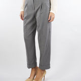 Pantaloni Grigio carrot fit CABARET 6 PENNY BLACK 