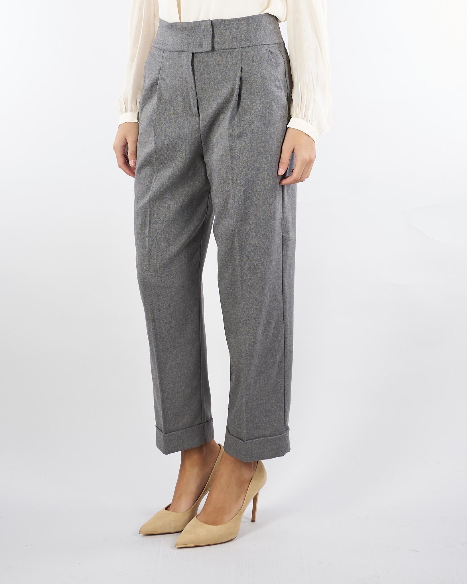 Pantaloni Grigio carrot fit CABARET 6 PENNY BLACK 