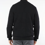 Cardigan Nero a costine in pura lana B9F0020 99 AMARANTO 