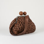 Borsa Pasticcino Bag Cuoio medium in nappa tricot WKALIBERO 3 MAX MARA WEEKEND 