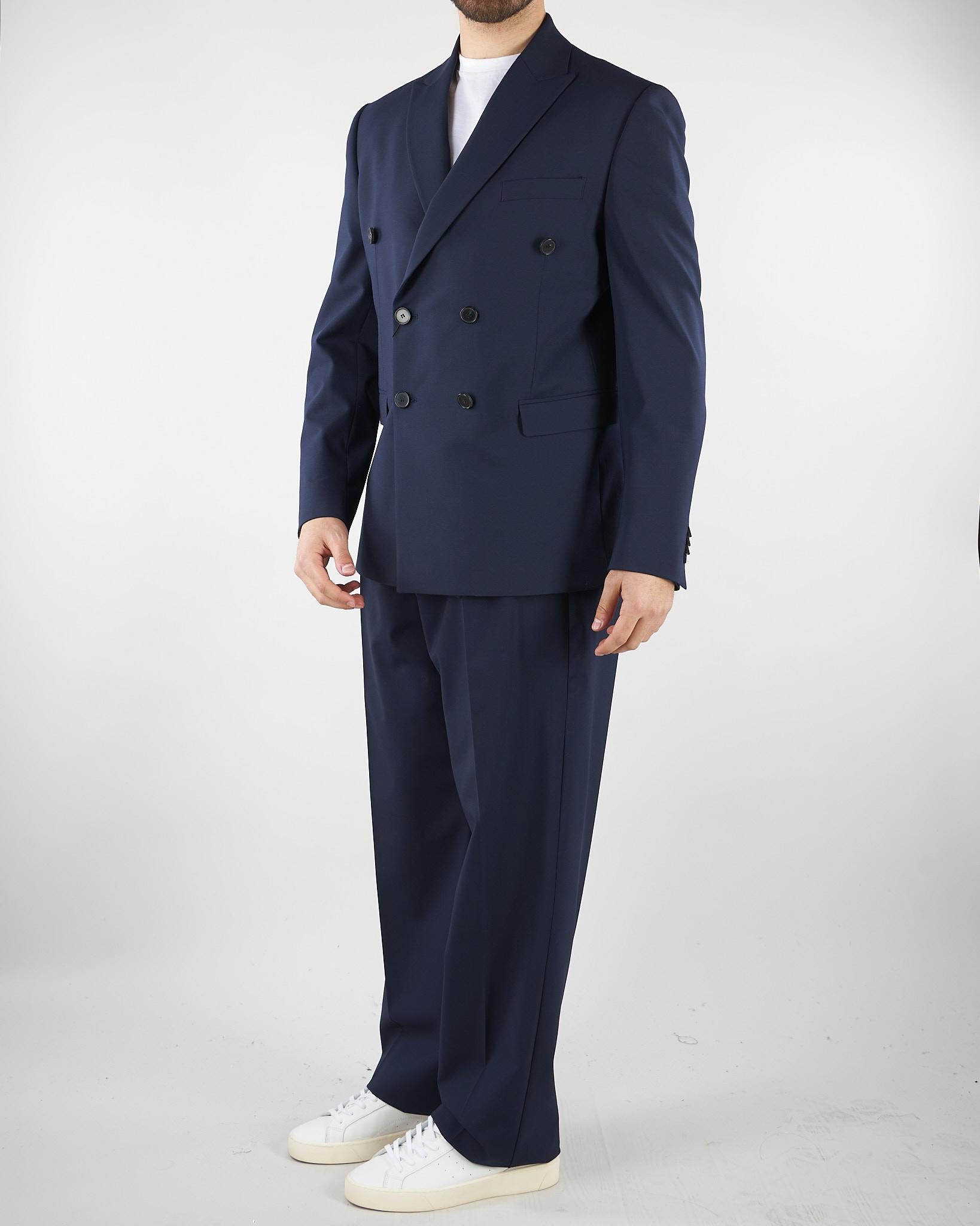 Giacca Blu doppiopetto Relaxed fit B6AB0020 89M AMARANTO 