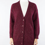 Cardigan Bordeaux in lana con paillettes NERONE 3 MARELLA 