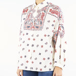 Camicia Bianco-Rosso in popeline di cotone ADDA 2 MAX MARA WEEKEND 