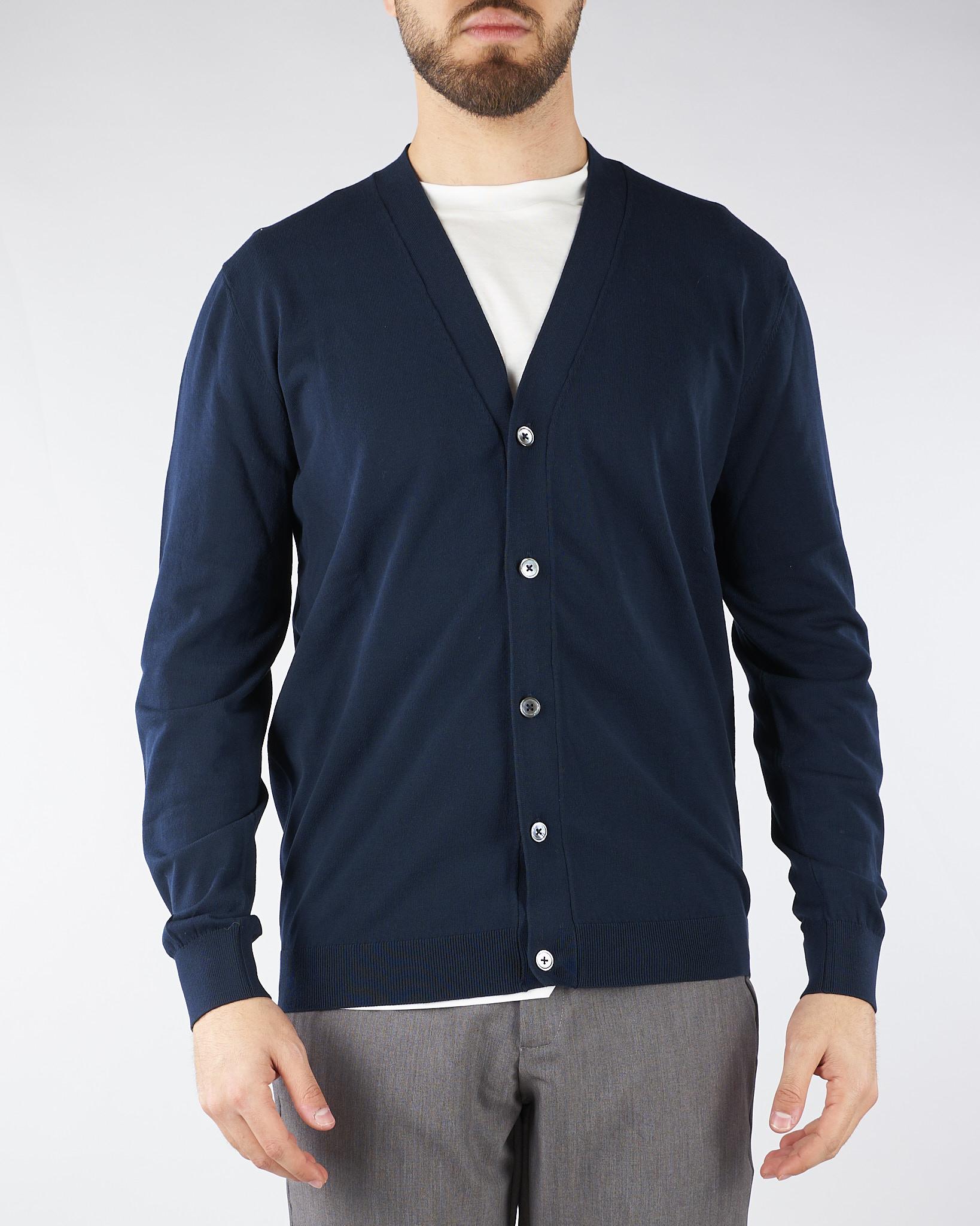 Cardigan Blu in puro cotone DK17002 89 DIKTAT 
