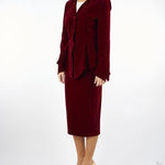 Gonna tubino Bordeaux in velluto ACT15186GO3544 85 ACTUALEE 