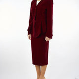 Gonna tubino Bordeaux in velluto ACT15186GO3544 85 ACTUALEE 