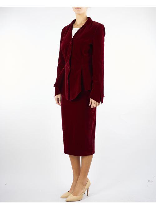 Gonna tubino Bordeaux in velluto ACT15186GO3544 85 ACTUALEE 