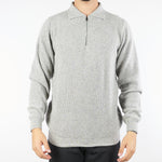 Polo Grigio in maglia jacquard 70673 711 JEORDIE'S 