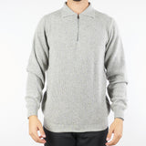Polo Grigio in maglia jacquard 70673 711 JEORDIE'S 