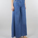 Jeans in Denim wide leg PAT0101C0400007 V0765 SIMONA CORSELLINI 