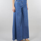 Jeans in Denim wide leg PAT0101C0400007 V0765 SIMONA CORSELLINI 