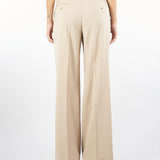 Pantalone Beige palazzo in lana VISIVO 9 MAX MARA WEEKEND 