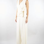 Pantalone Bianco ampio in envers satin MLTCAMPO 1 MARELLA 