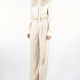 Pantalone Crema  in saglia di lana ENTRATA 18 MAX MARA STUDIO 