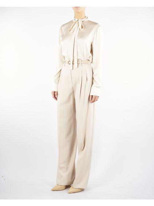 Pantalone Crema  in saglia di lana ENTRATA 18 MAX MARA STUDIO 