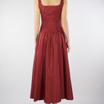 Abito Rosso in popeline con gonna ampia MSTFELTRE 74 MAX MARA STUDIO 