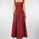 Abito Rosso in popeline con gonna ampia MSTFELTRE 74 MAX MARA STUDIO 
