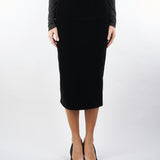 Gonna tubino Nero in velluto ACT15186GO3544 99 ACTUALEE 