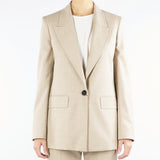 Blazer Beige regular fit in flanella BOLSENA 52 MAX MARA STUDIO 