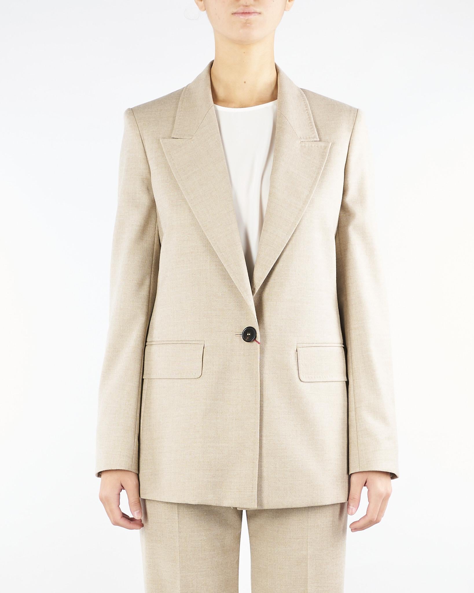 Blazer Beige regular fit in flanella BOLSENA 52 MAX MARA STUDIO 