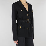 Giacca Nero in maglia punto stoffa MK10B62E2 110 ELISABETTA FRANCHI 