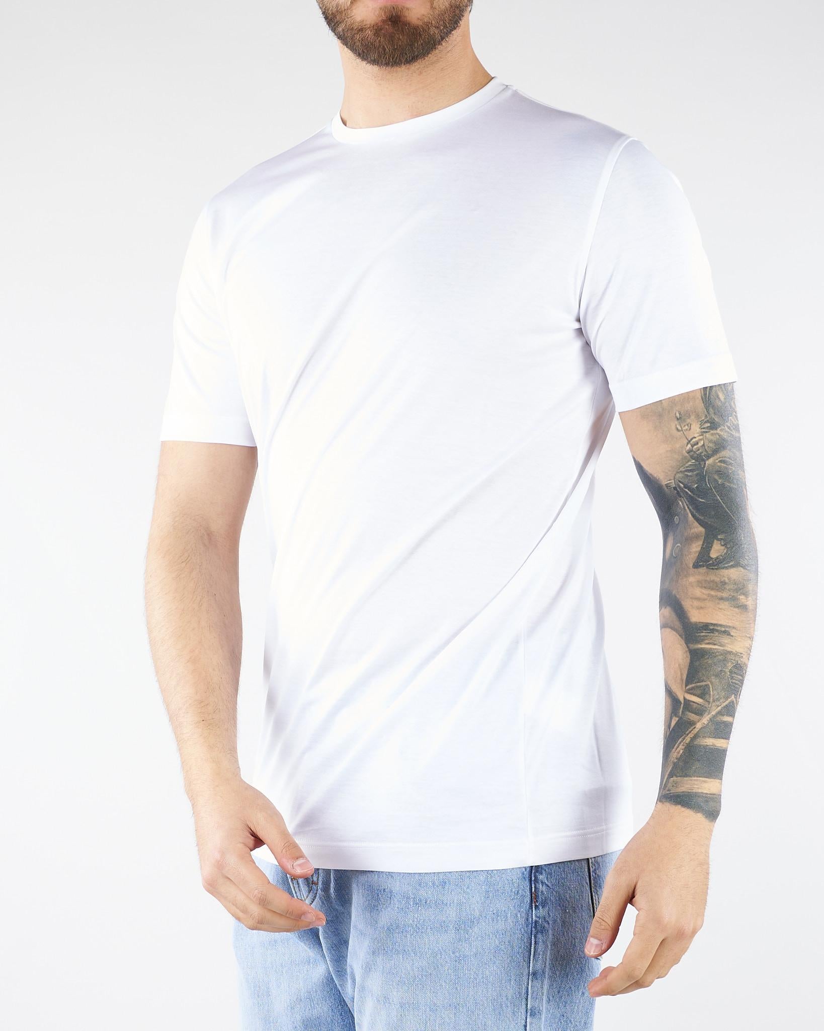 T-shirt basic Bianco in cotone mercerizzato U0328R5010 10 UNGARO 