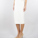 Gonna Avorio in maglia 3D<BR/> GK30D62E2 360 ELISABETTA FRANCHI 