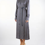 Abito Blu chemisier in seta stampata MISTER 1 MAX MARA STUDIO 