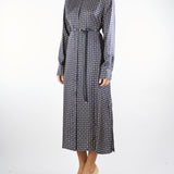 Abito Blu chemisier in seta stampata MISTER 1 MAX MARA STUDIO 