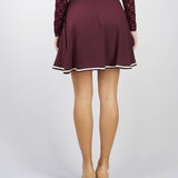 Minigonna a ruota in crêpe con morsetto Elisabetta Franchi