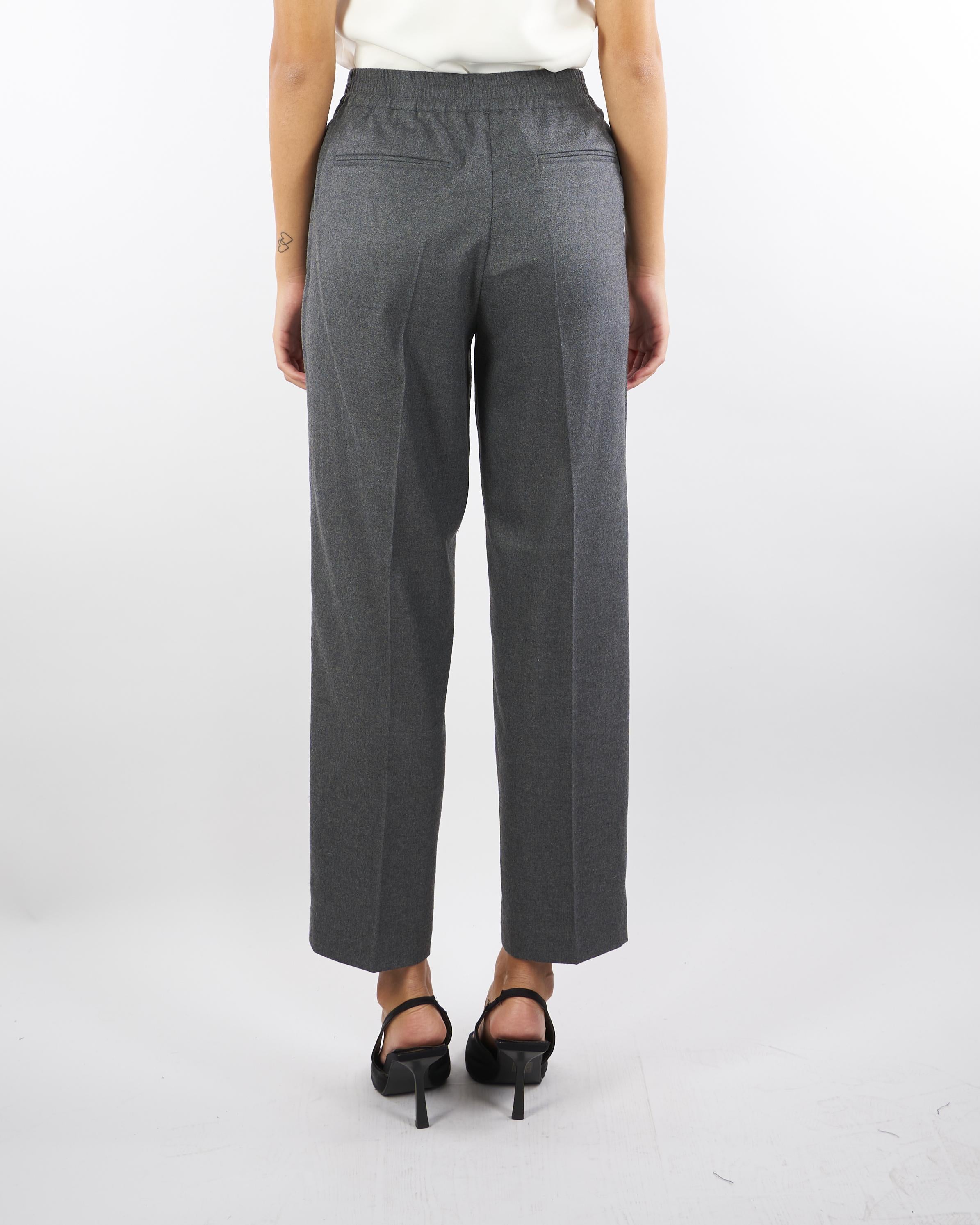 Pantalone Grigio semielasticato in flanella PT1332540261 922 SEVENTY 